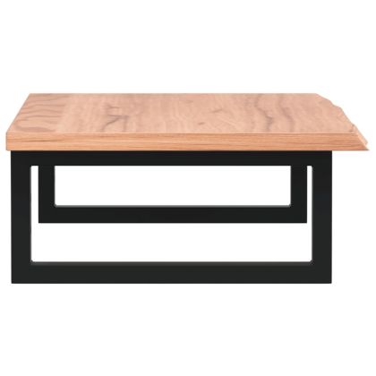 Стенен рафт за мивка, стомана и масивно дърво дъб