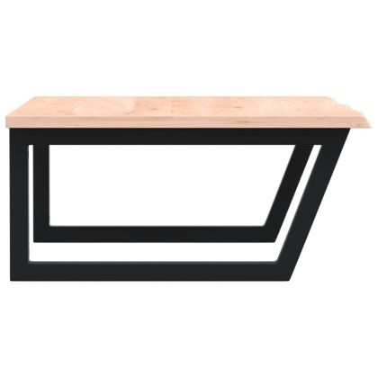 Стенен рафт за мивка, стомана и масивно дърво дъб