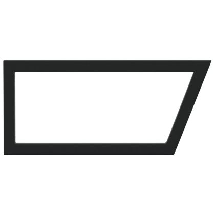 Рафтови скоби за мивка, 2 бр, черен, трапецовидни, стомана