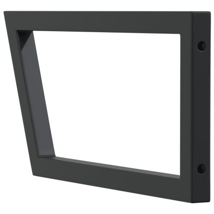 Рафтови скоби за мивка, 2 бр, черен, трапецовидни, стомана