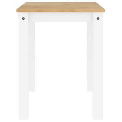 Трапезна маса "Panama" бяла 117x60x75 см бор масив