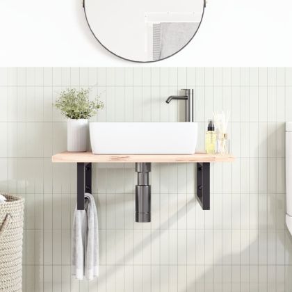 Рафтови скоби за мивка, 2 бр, черен, правоъгълни, стомана