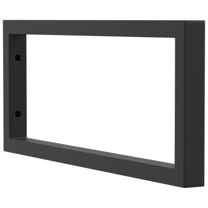 Рафтови скоби за мивка, 2 бр, черен, правоъгълни, стомана