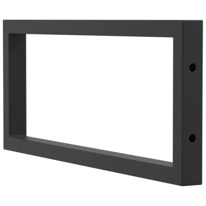 Рафтови скоби за мивка, 2 бр, черен, правоъгълни, стомана