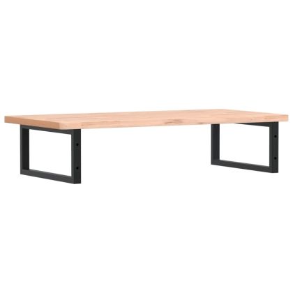 Стенен рафт за мивка, стомана и масивно дърво бук