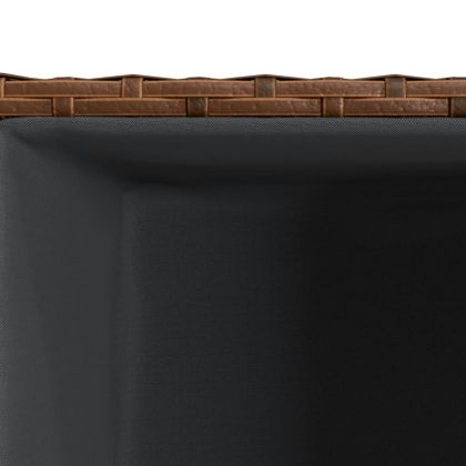 Градински плантер, кафяв, 40x40x80 см, полиратан