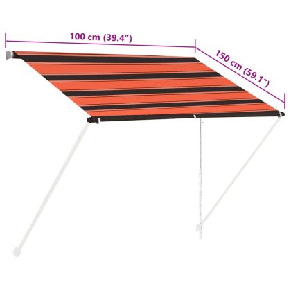 Сенник с падащо рамо, 100x150 см, оранжево и кафяво