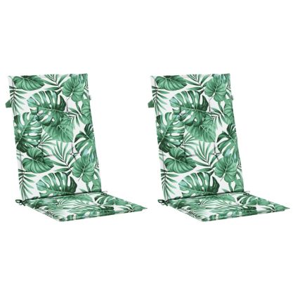 Възглавници за столове с висока облегалка 2 бр на листа текстил