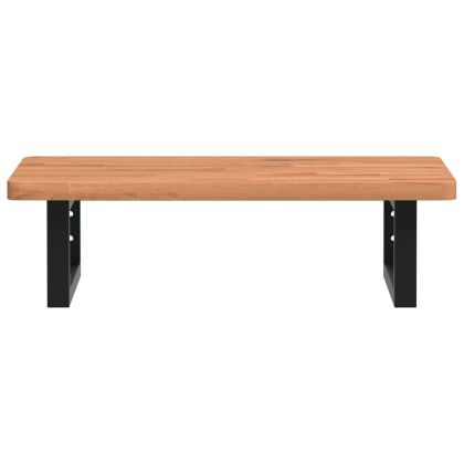 Стенен рафт за мивка, стомана и масивно дърво бук