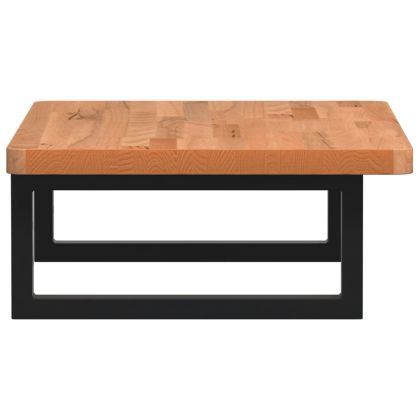 Стенен рафт за мивка, стомана и масивно дърво бук