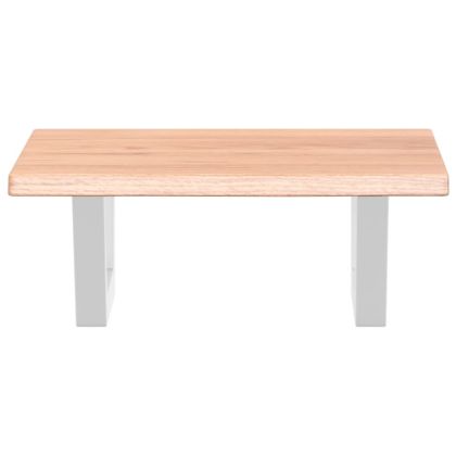 Стенен рафт за мивка, стомана и масивно дърво дъб