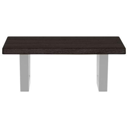 Стенен рафт за мивка, стомана и масивно дърво дъб