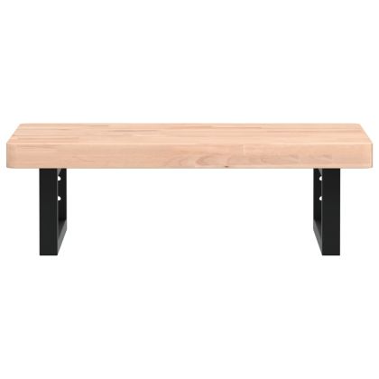 Стенен рафт за мивка, стомана и масивно дърво бук