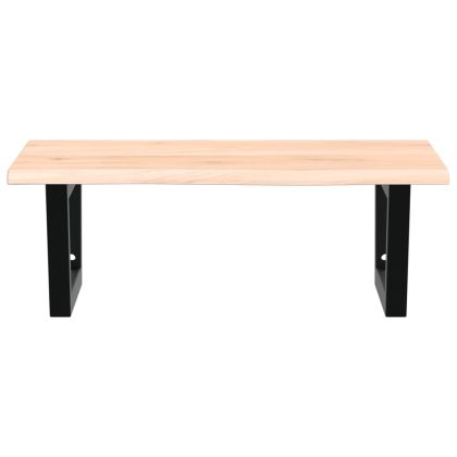 Стенен рафт за мивка, стомана и масивно дърво дъб