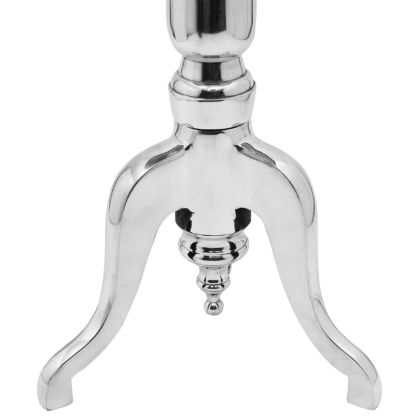 Кръгла странична маса, алуминиева, сребриста