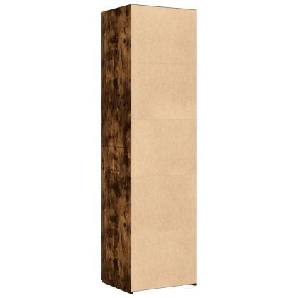 Висок шкаф, опушен дъб, 50x42,5x185 см, инженерно дърво