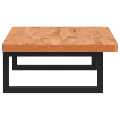 Стенен рафт за мивка, стомана и масивно дърво бук