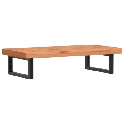 Стенен рафт за мивка, стомана и масивно дърво бук