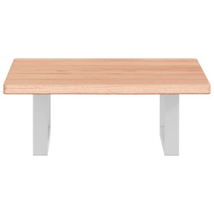 Стенен рафт за мивка, стомана и масивно дърво дъб