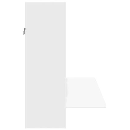 Бюро за стенен монтаж, бяло, 105x48x75 см, инженерно дърво