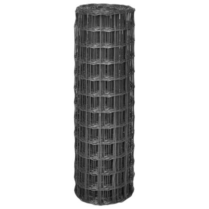 Евромрежа, стомана, 25x1,2 м, сива