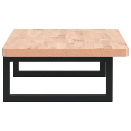 Стенен рафт за мивка, стомана и масивно дърво бук