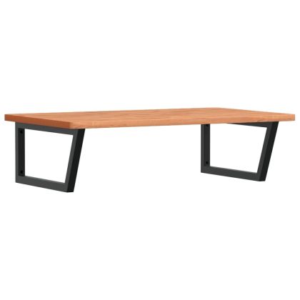 Стенен рафт за мивка, стомана и масивно дърво бук