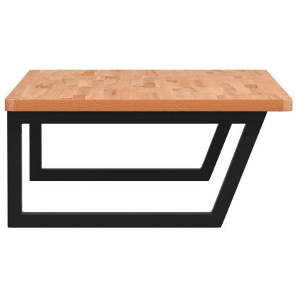 Стенен рафт за мивка, стомана и масивно дърво бук