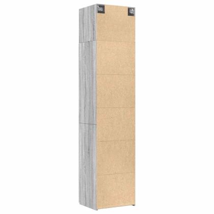 Тесен шкаф, сив сонома, 50x42,5x225 см, инженерно дърво