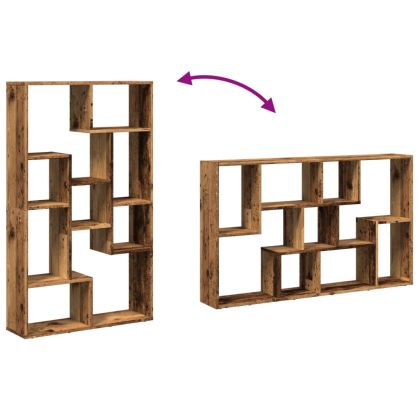 Библиотека, старо дърво, 72x20x120 см, инженерно дърво