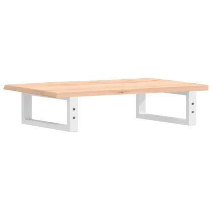 Стенен рафт за мивка, стомана и масивно дърво дъб