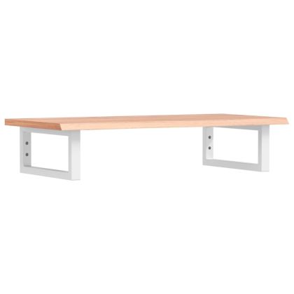 Стенен рафт за мивка, стомана и масивно дърво дъб