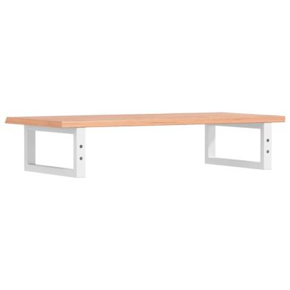 Стенен рафт за мивка, стомана и масивно дърво дъб