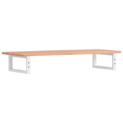 Стенен рафт за мивка, стомана и масивно дърво дъб