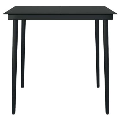 Градински комплект 3 части с възглавници кафяв полиратан стъкло