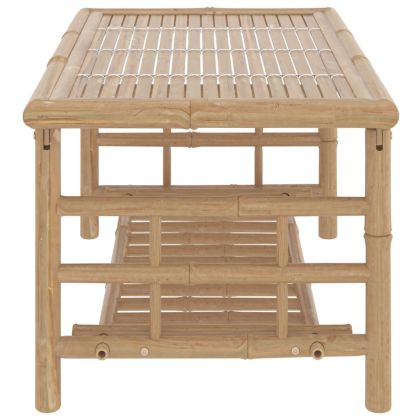 Градински лаундж комплект тъмносиви възглавници 2 части бамбук