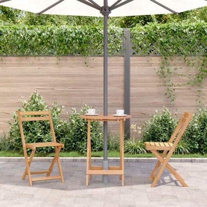 Сгъваема градинска маса, 60x75 см, акация масив