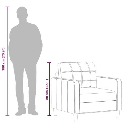 Кресло, капучино, 60 см, изкуствена кожа