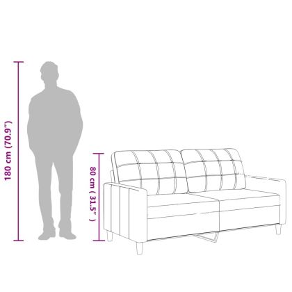 2-местен диван, кремава, 140 см, изкуствена кожа