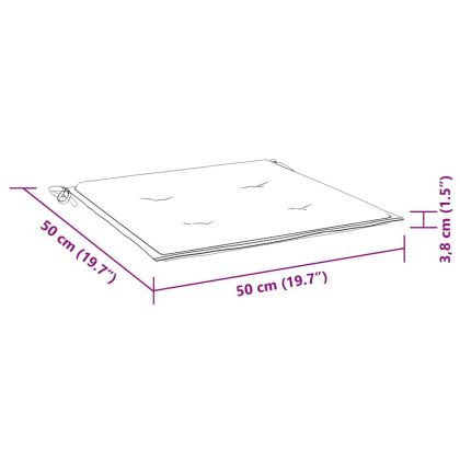 Възглавници за градински столове 4 бр розови 50x50x4 см текстил