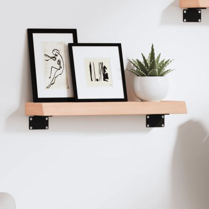 Стенен рафт 40x10x4 см необработен масивен дъб