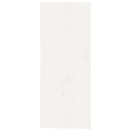 Шкаф за вино, бял, 62x25x62 см, борово дърво масив