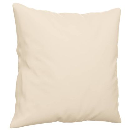 Комплект дивани 2 части с възглавници бежов плат микрофибър