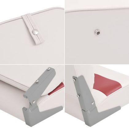 Седалка за лодка с висока облегалка, сгъваема, 44x38x55 см