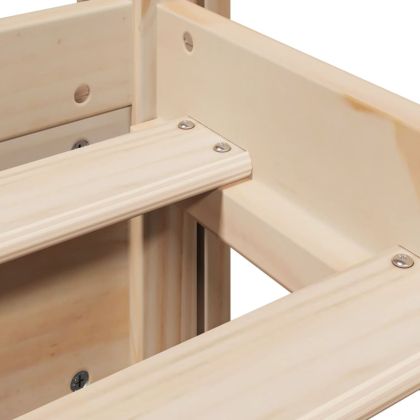 Рамка за легло с табла, 90x200 см, борово дърво масив