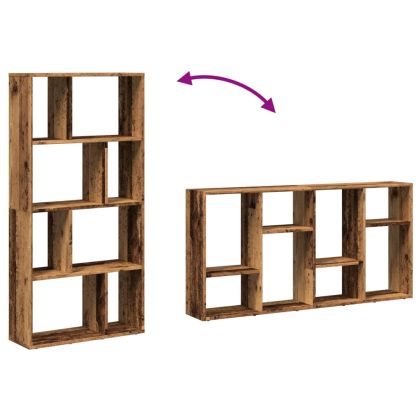 Библиотека, старо дърво, 60x20x120 см, инженерно дърво