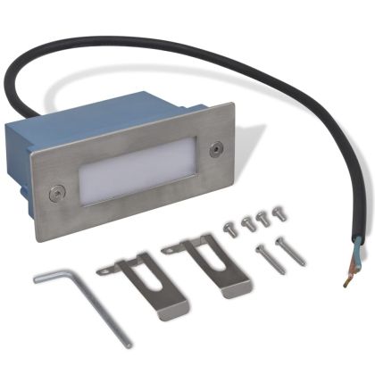 LED лампи за вграждане за стълбище, 12 бр, 44x111x56 мм