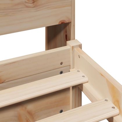 Легло с рафтове за книги, без матрак, 90x200 см, бор масив