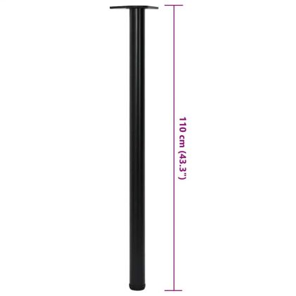 4 крака за регулиране на височината на маси, черно, 1100 мм