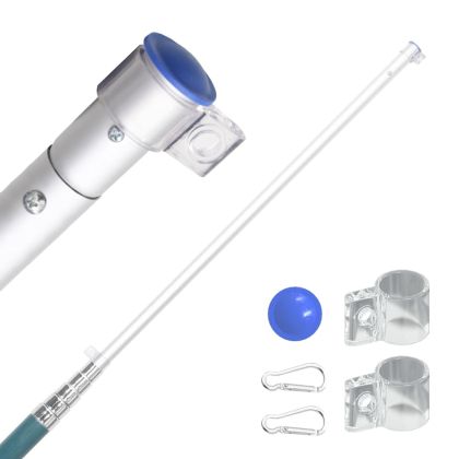 Флаг на Италия и стълб, 5,55 м, алуминий